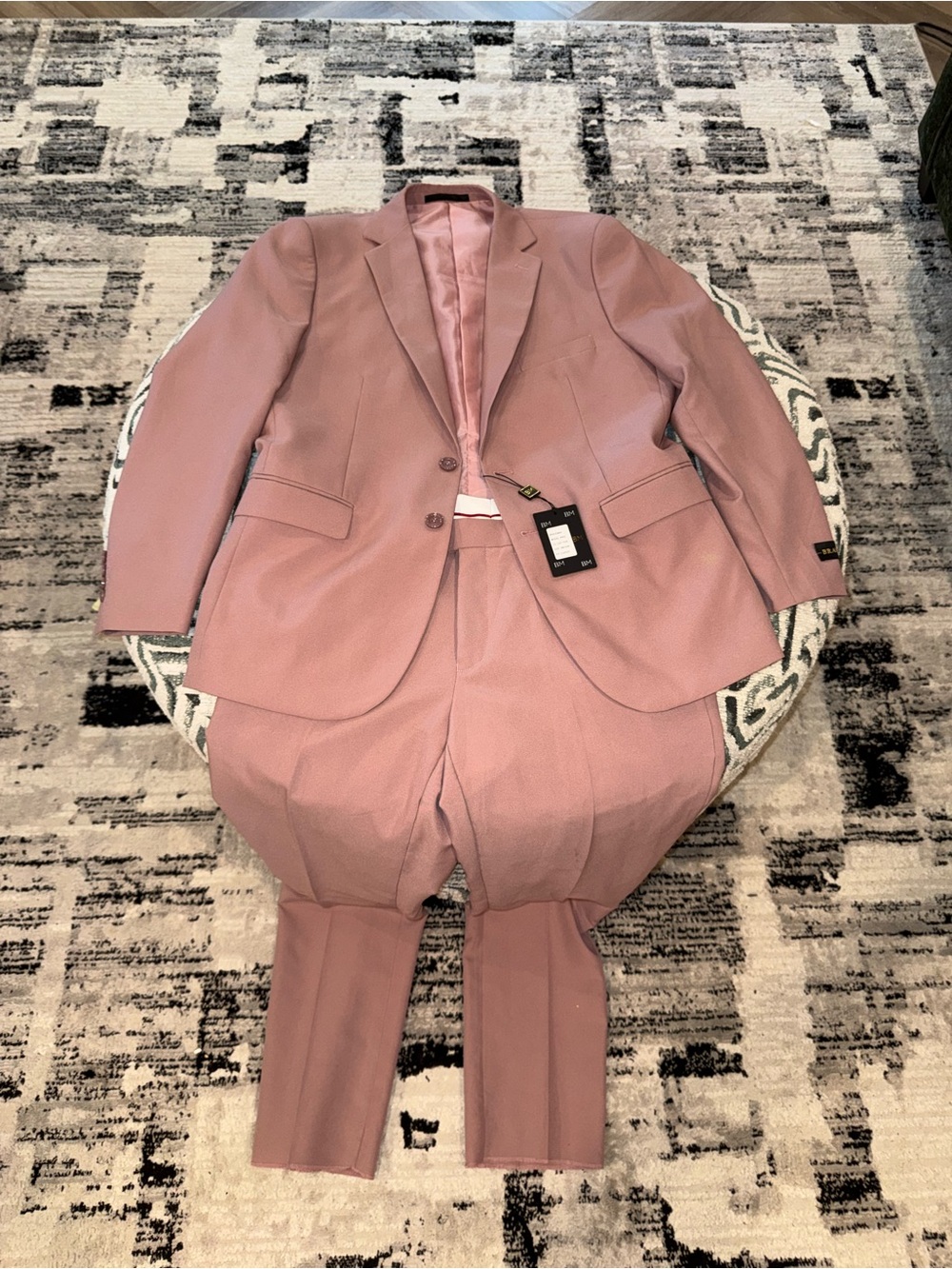 Men's Dusty Pink Two-Piece Suit - Tailored Blazer & Trousers